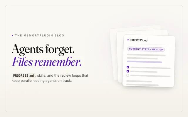 One prompt set up my AI coding workflow: PROGRESS.md, skills, and review loops
