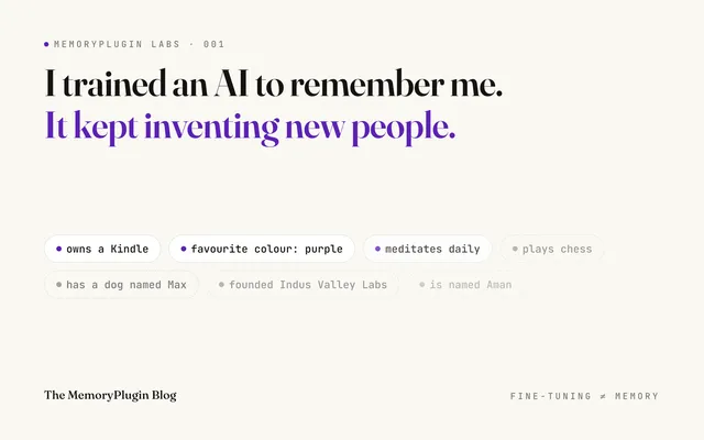 I trained an AI to remember me. It kept inventing new people.